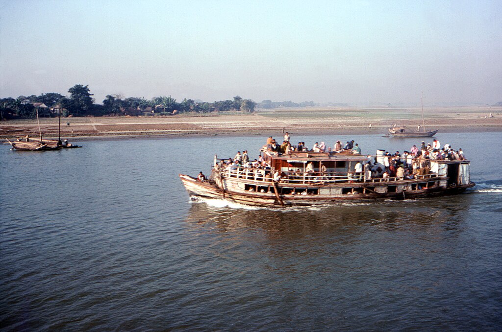 Overcrowded Ferry Boat On Meghna River, Bangladesh