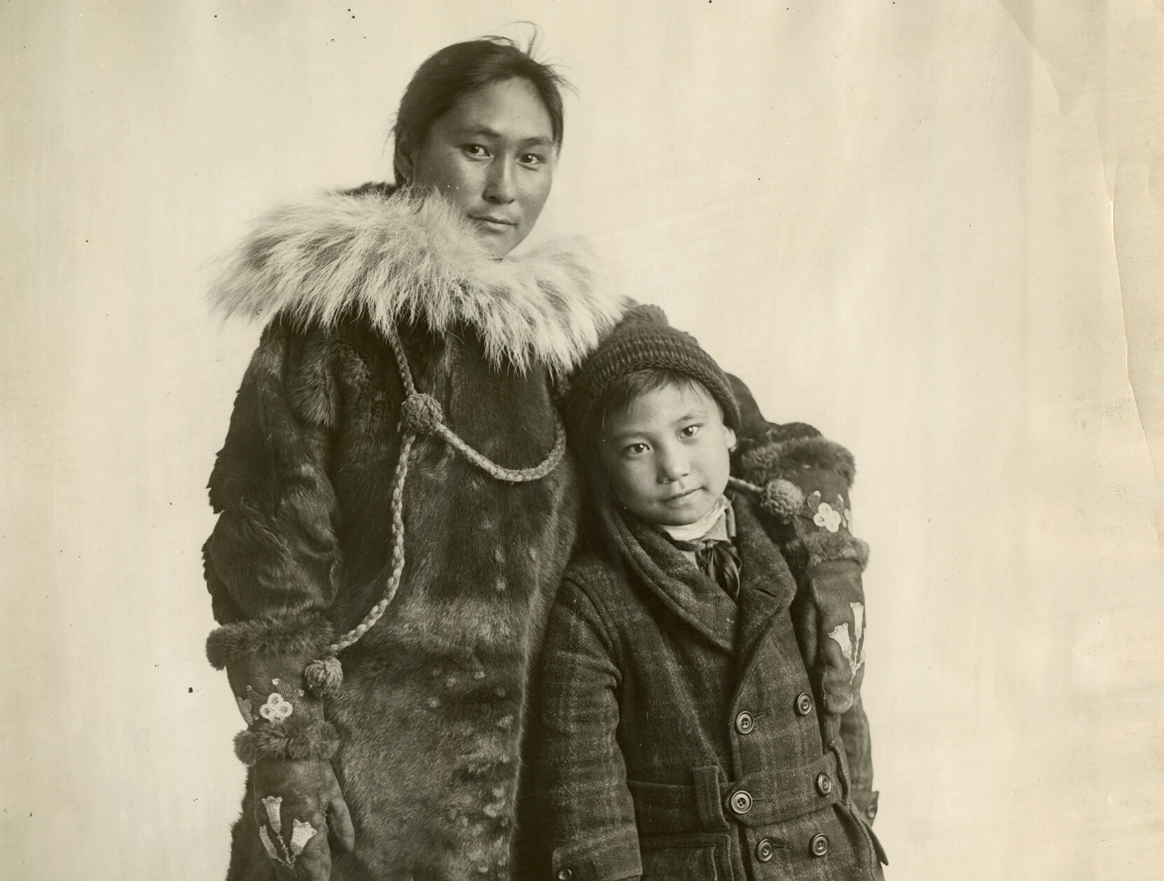 Ada Blackjack With Her Son Bennett, 1923
