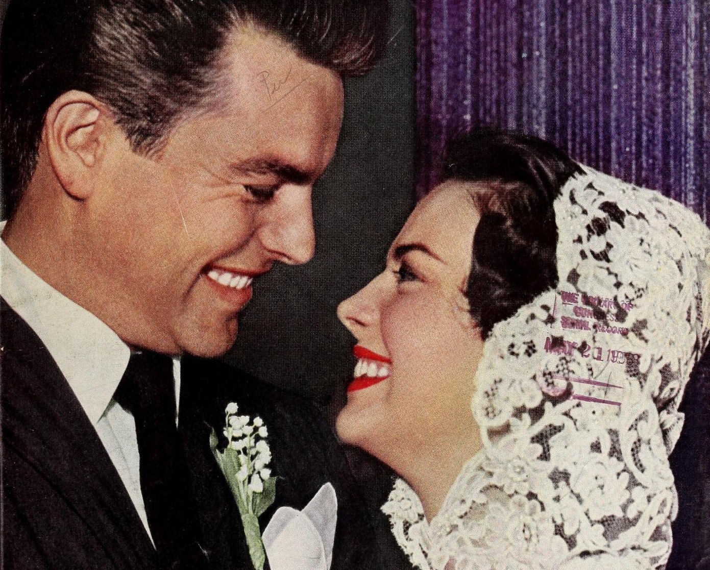 Newlyweds Natalie Wood and Robert Wagner, 1958