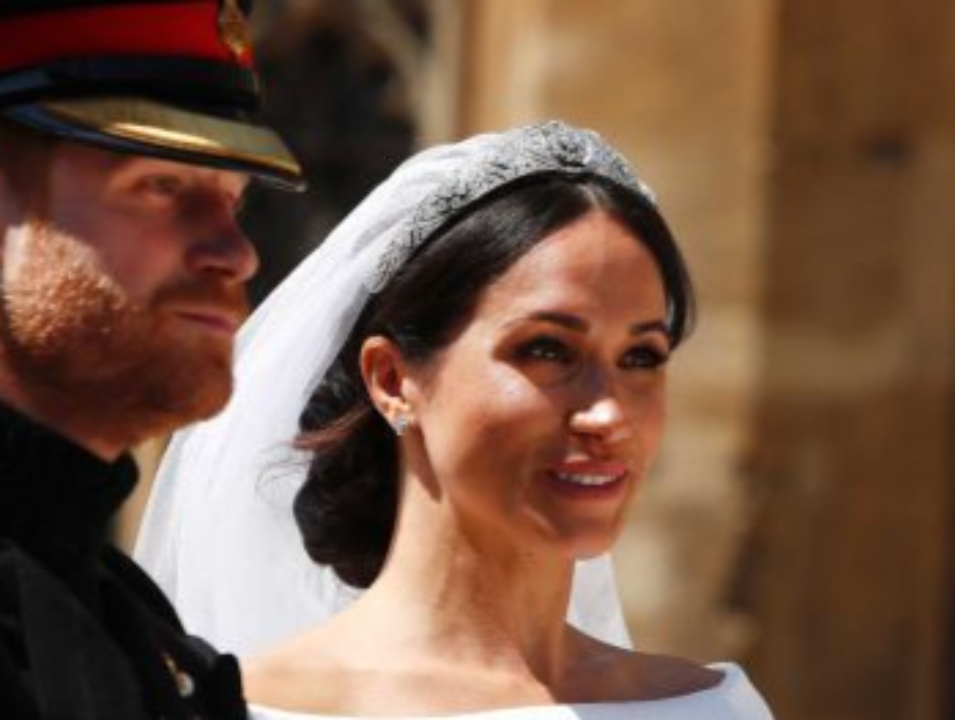 Portrait Photo of Meghan Markle and Prince Harry at their wedding