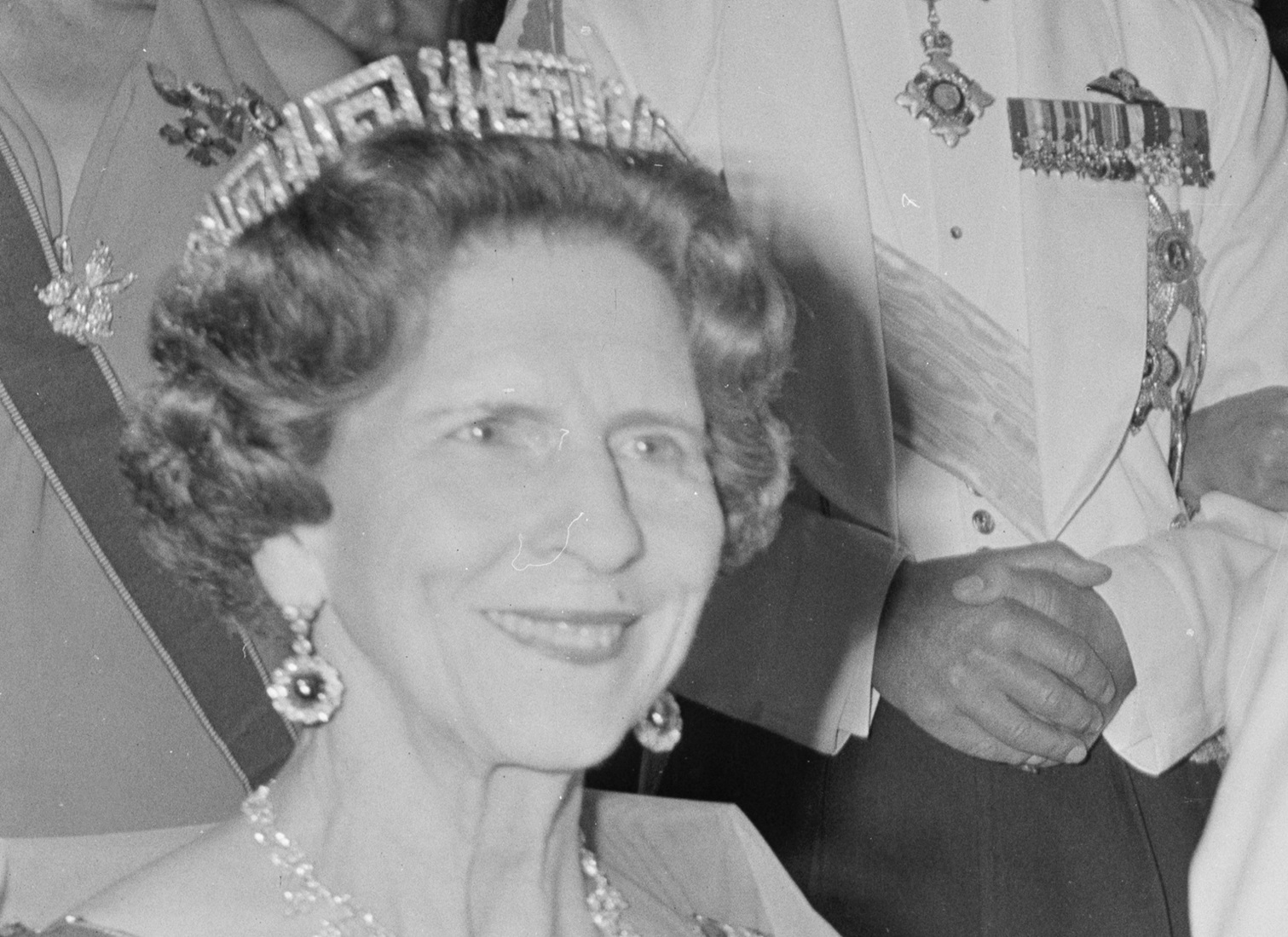 Helen of Greece and Denmark, wearing the Romanian 'Greek Key' tiara - 1964