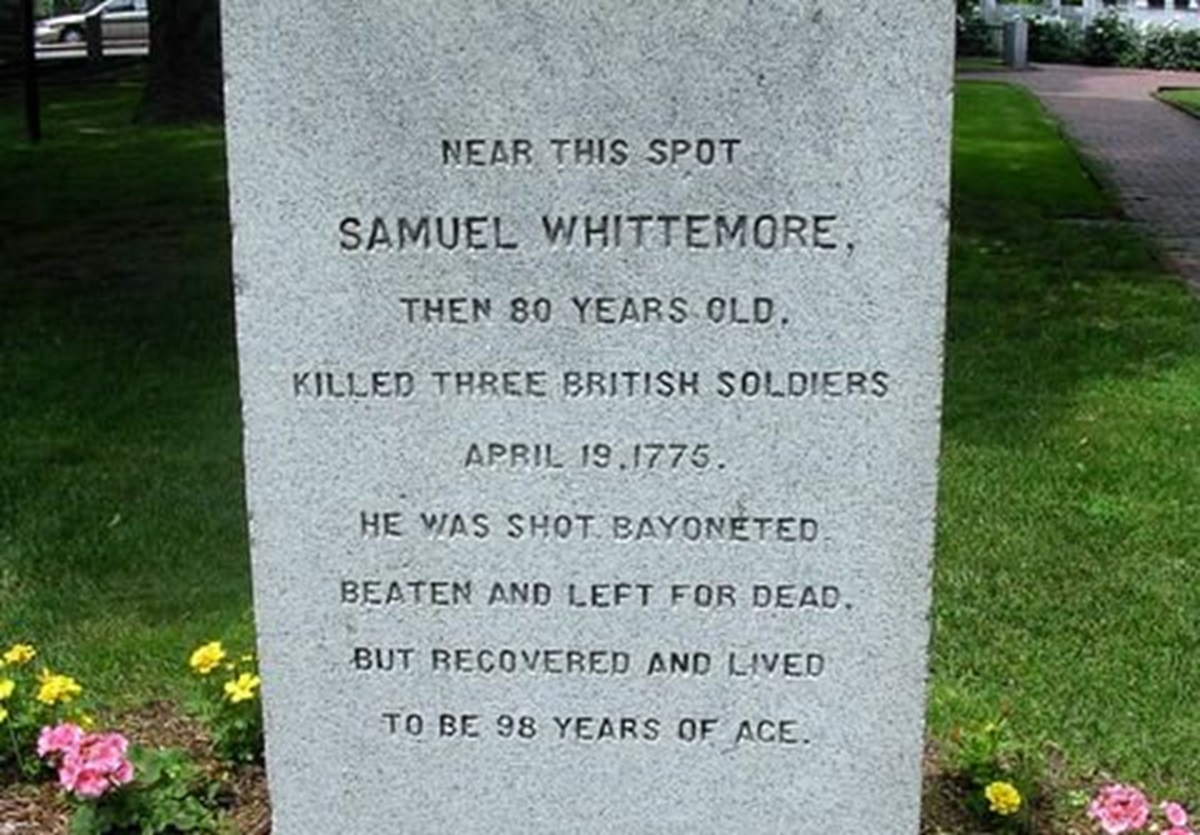 Samuel Whittemore monument in Arlington, Massachusettes - 2010