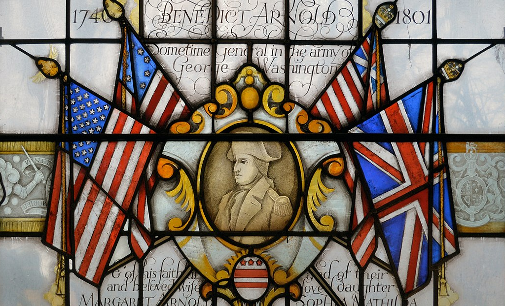 Benedict Arnold Window in St. Mary's Church