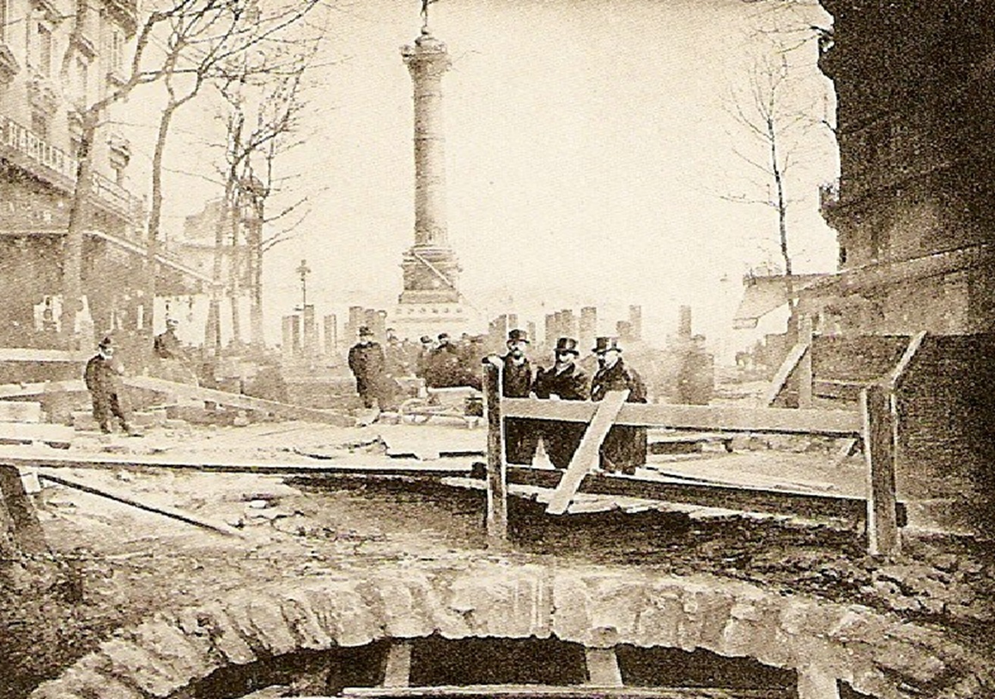 Foundations of the bastille - 1899