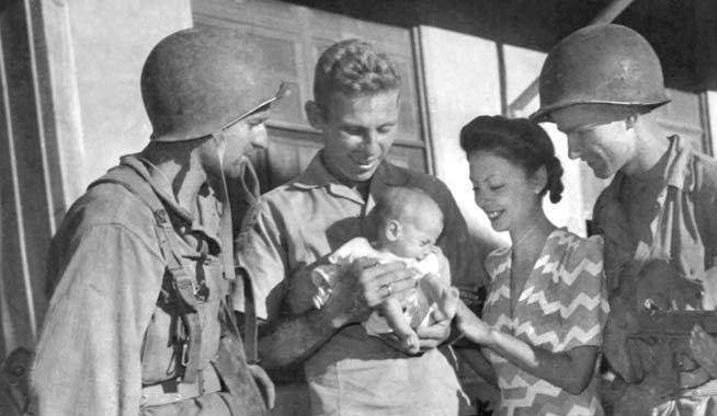 Former Internees Of Los Banos With 11th Airborne Troopers