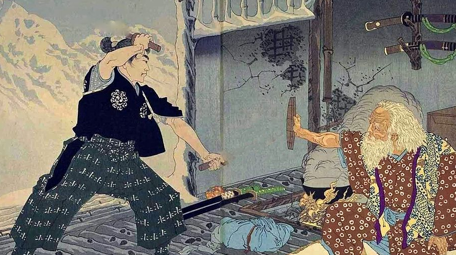 Miyamoto Musashi and Tsukahara Bokuden.