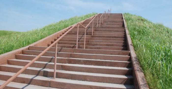 Cahokia Mounds - Monk's Mound Ascent