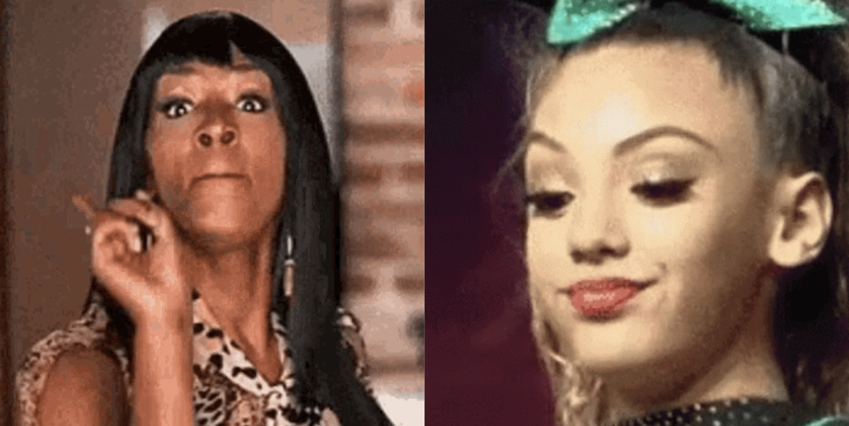 Woman with her finger up and entitled woman smirk split image