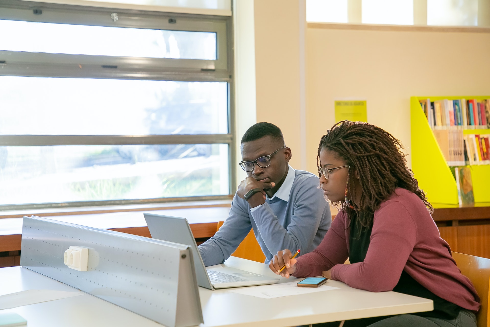 couple doing presentation for studies
