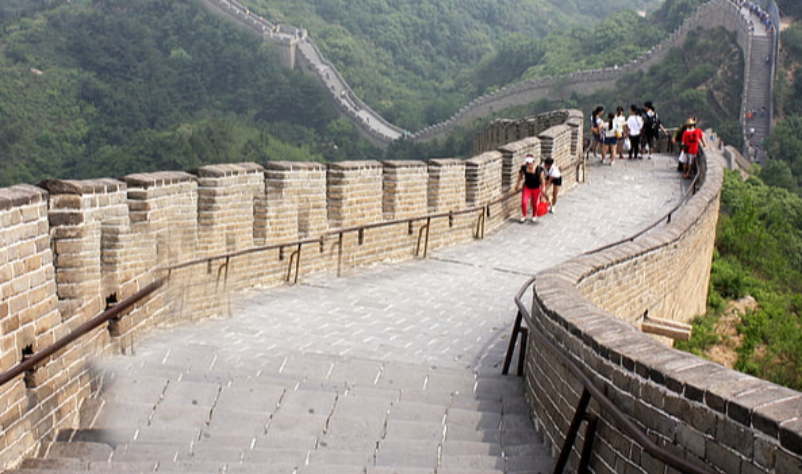 people walking on Great Wall of China