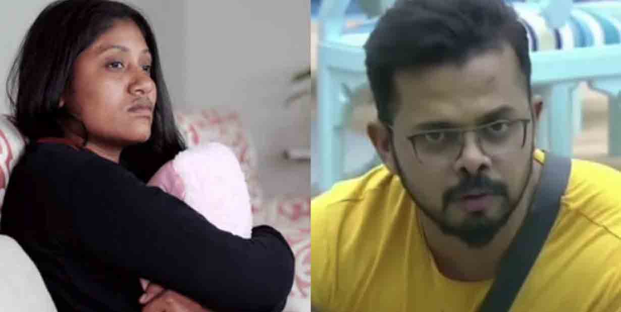 Upset woman and man caught off guard split image