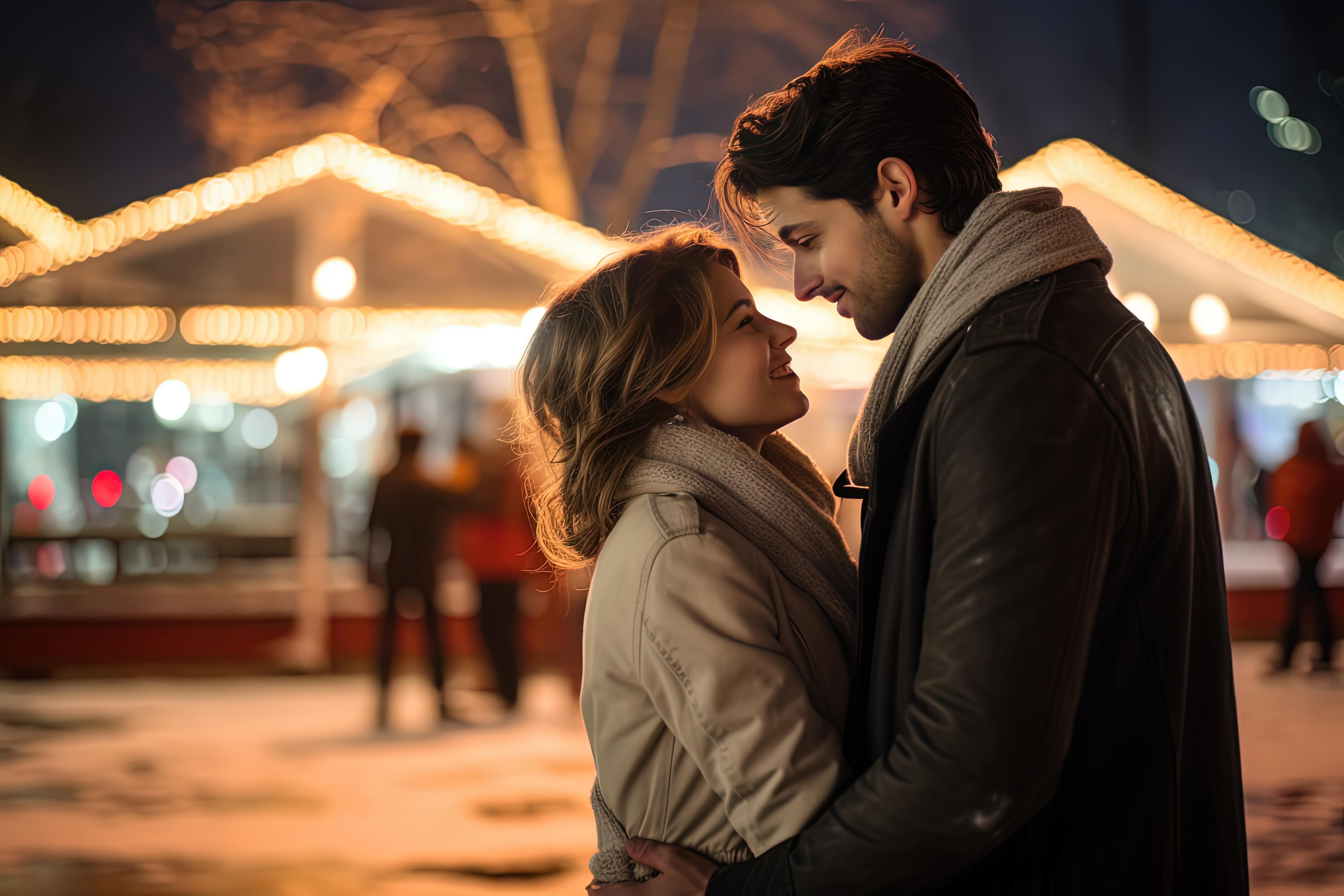 Couple at the farmers marker