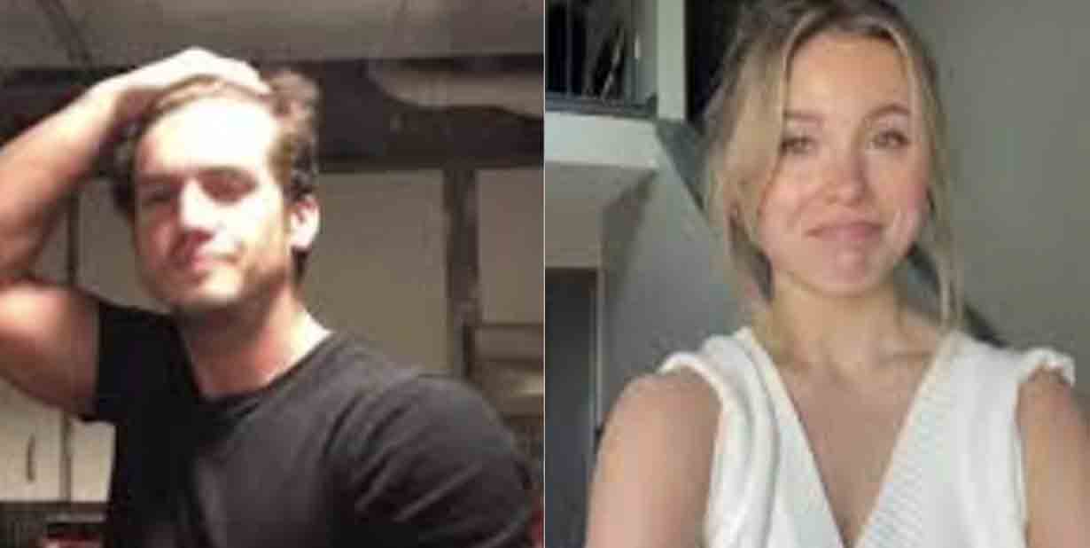 Cocky man and unimpressed woman split image