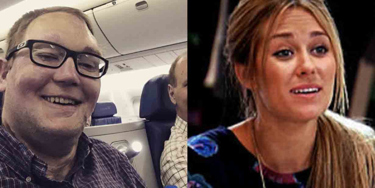 Happy people split image