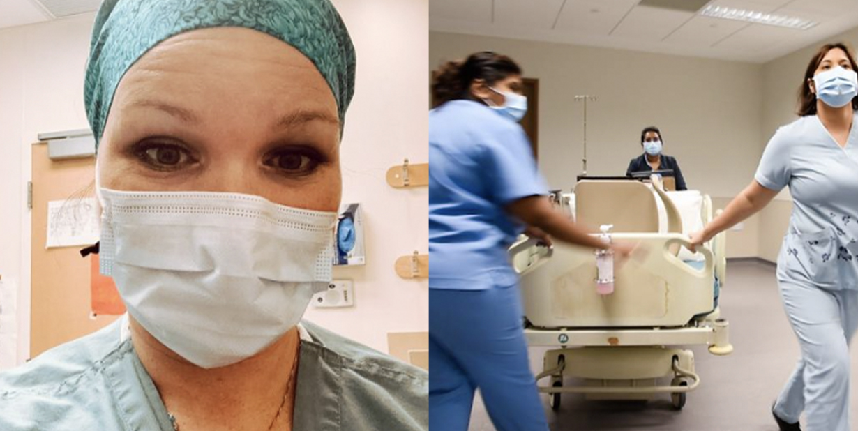 nurse and medical split images