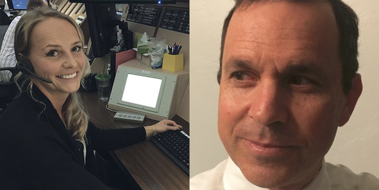 Airport workers split image