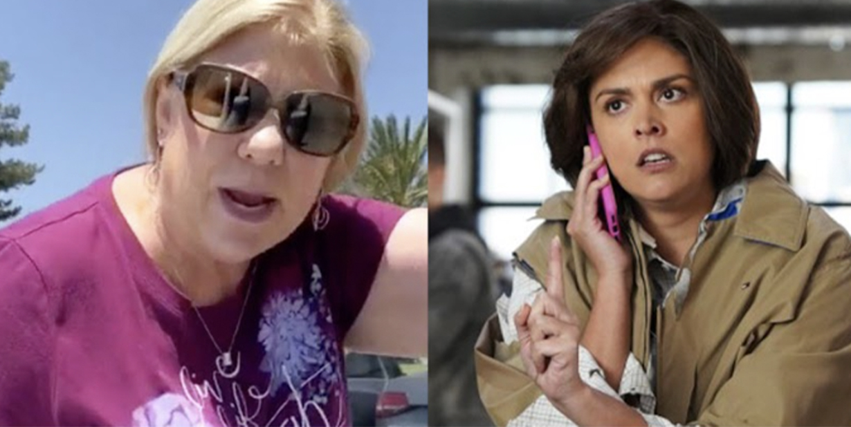 Two karens split image