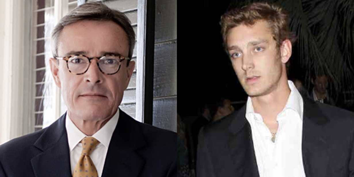 Lawyer and client split image