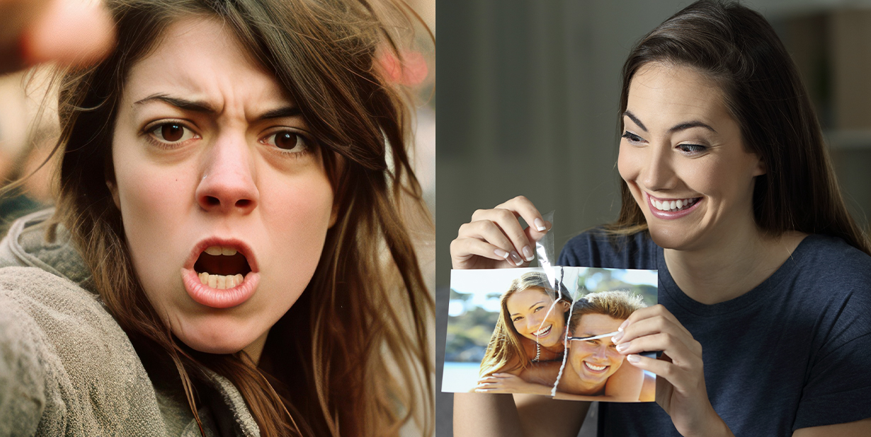 crazy girlfriends split image