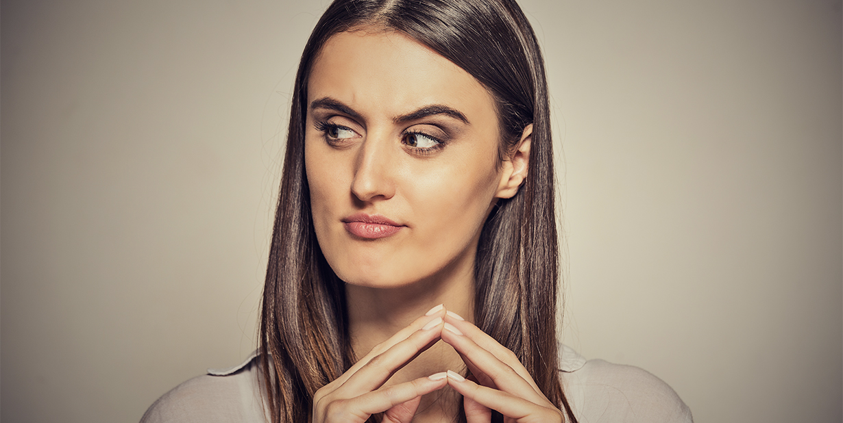 Sneaky woman employee