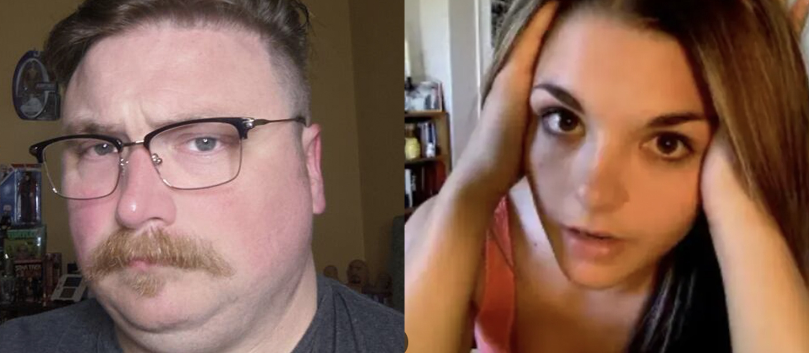 frustrated people split image