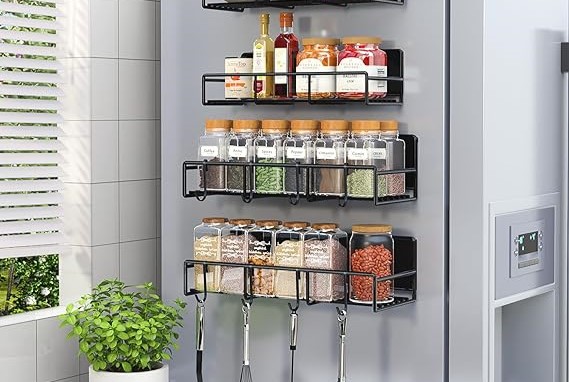 Magnetic spice rack
