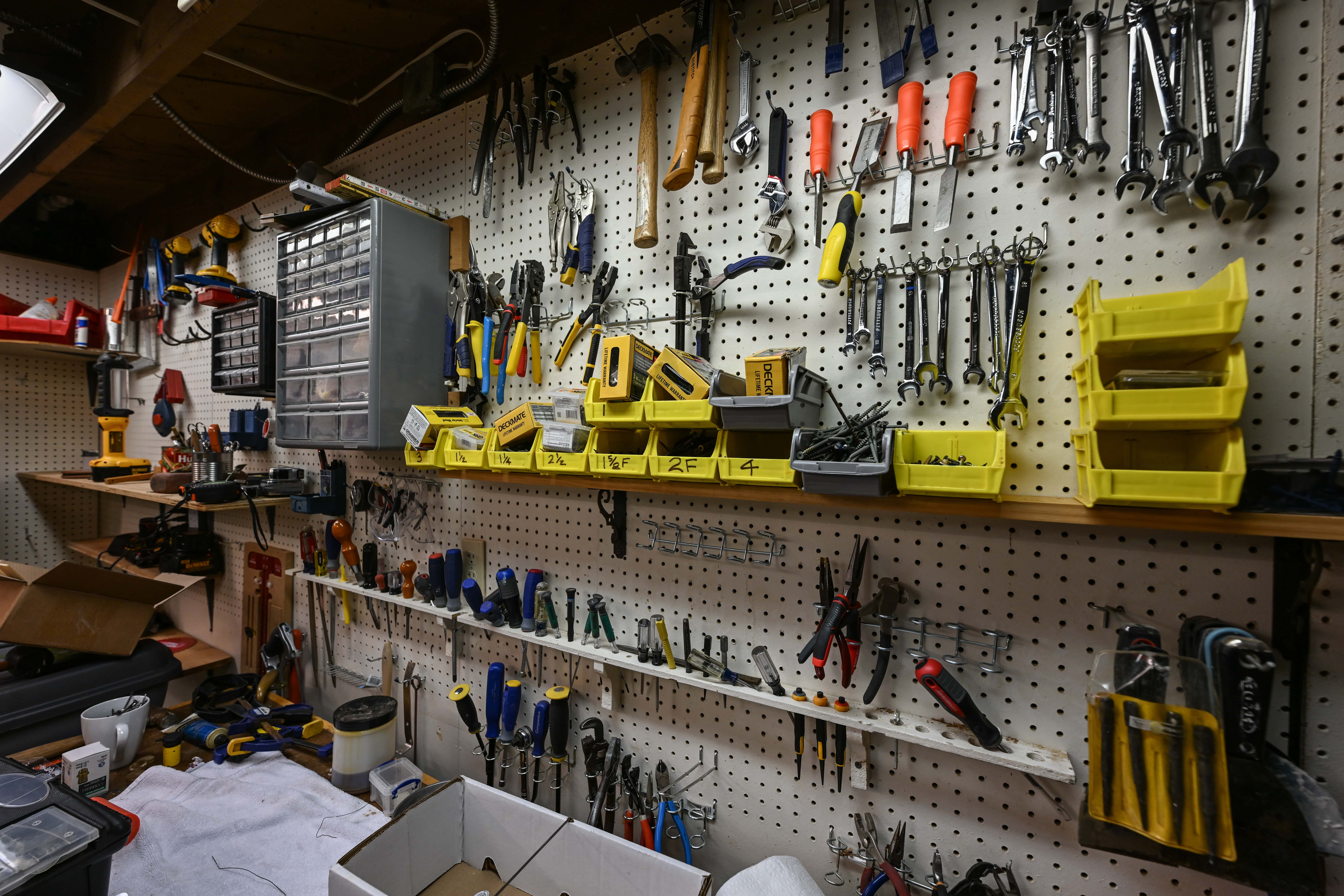 Peg Board with tools
