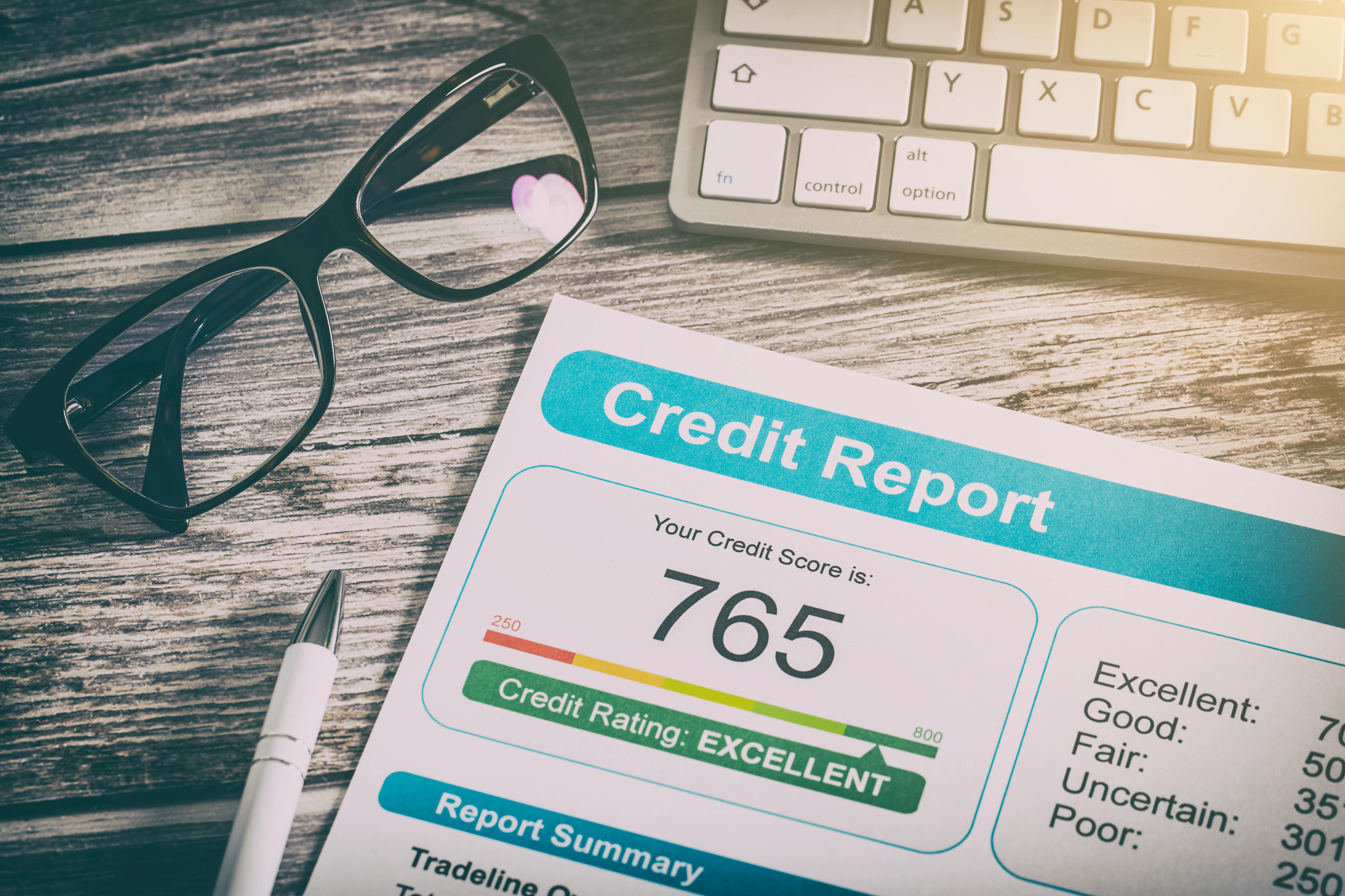 Credit Score on report