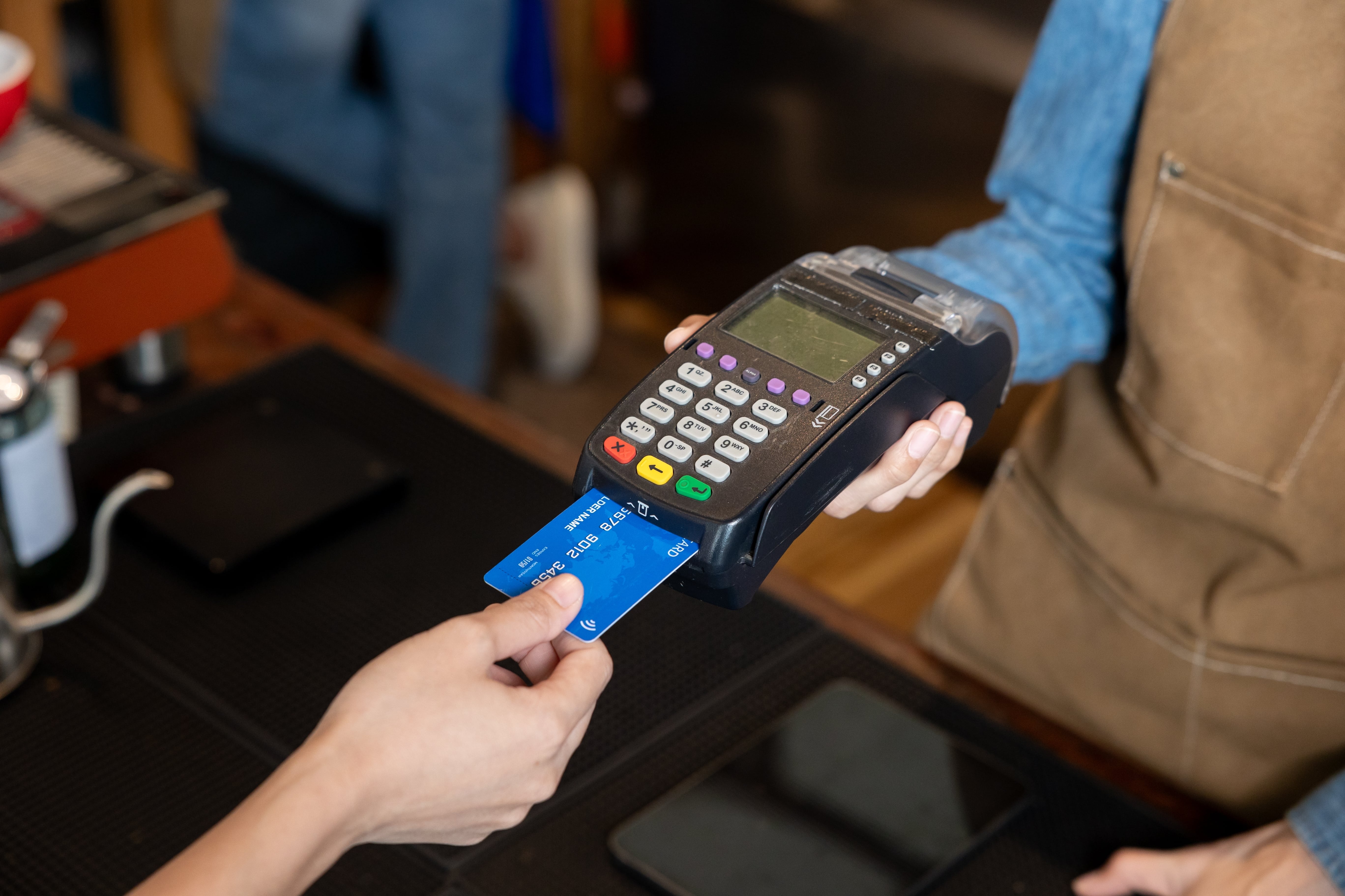 Spending money with debit card