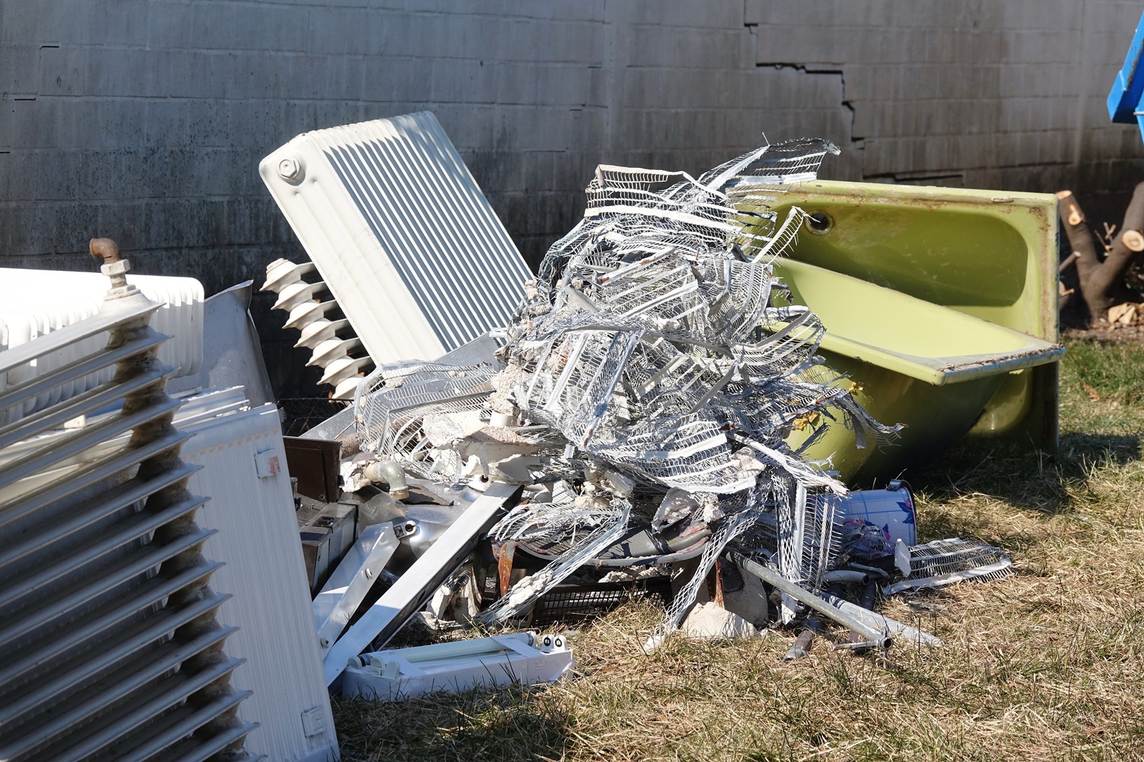 scrap metal in a junkyard