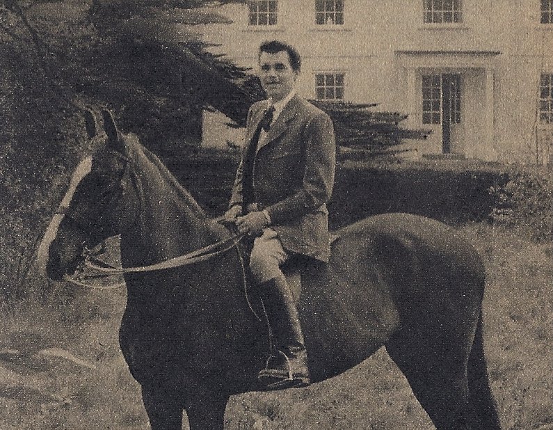 Dirk Bogarde on a horseback
