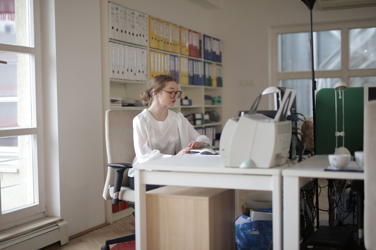 Woman working as accounting