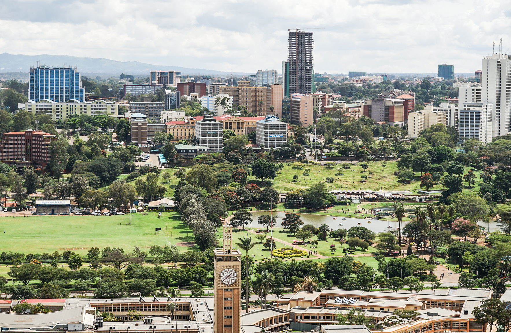 Daytime landscape of Nairobi, Kenya