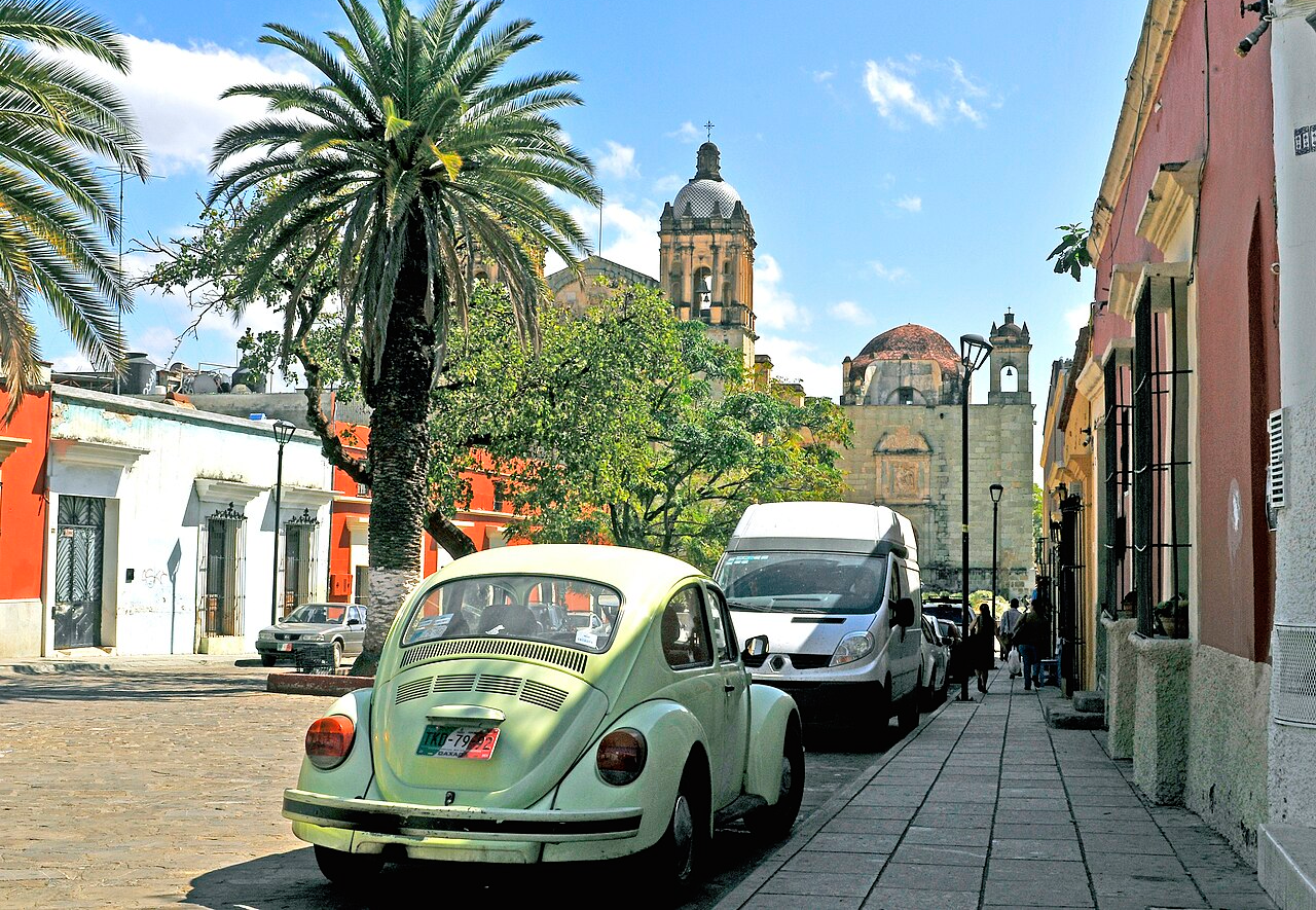 Ignacio Allende street located in Oaxaca, Mexico