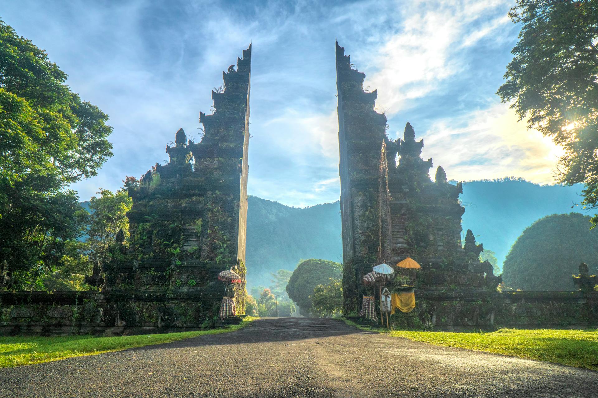Handara Gate Under Blue Sky in Bali