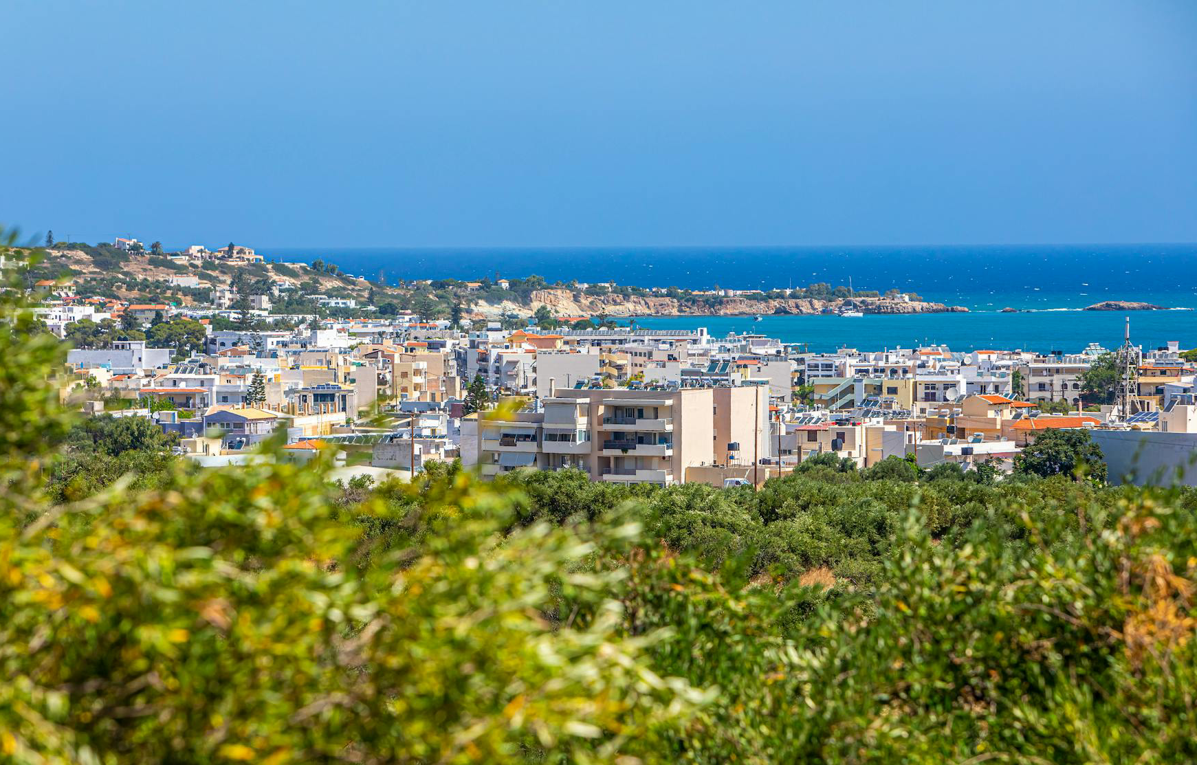 Landscape of Heraklion, Greece in Summer