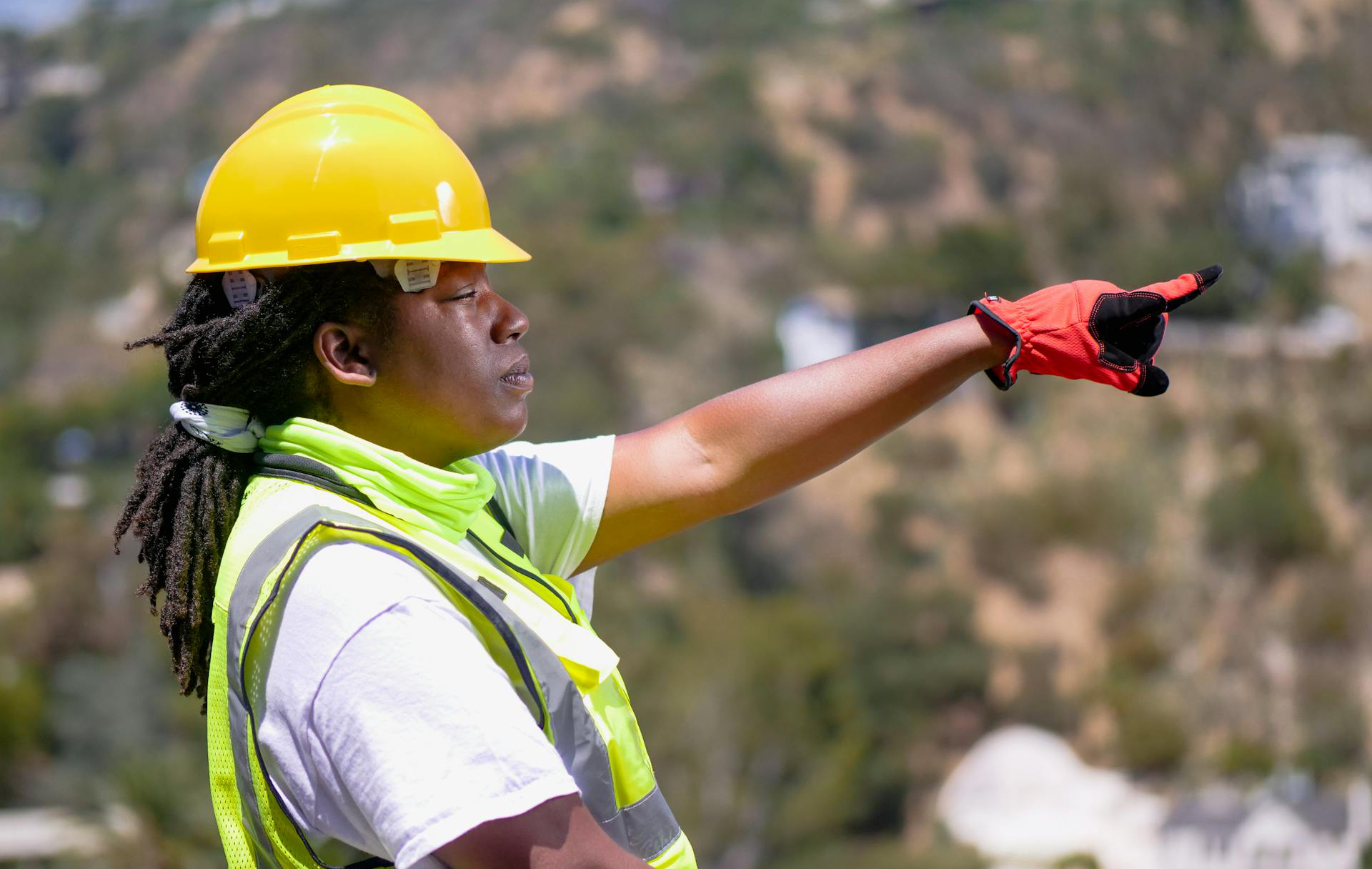 Female Supervisor Wearing Reflective Vest