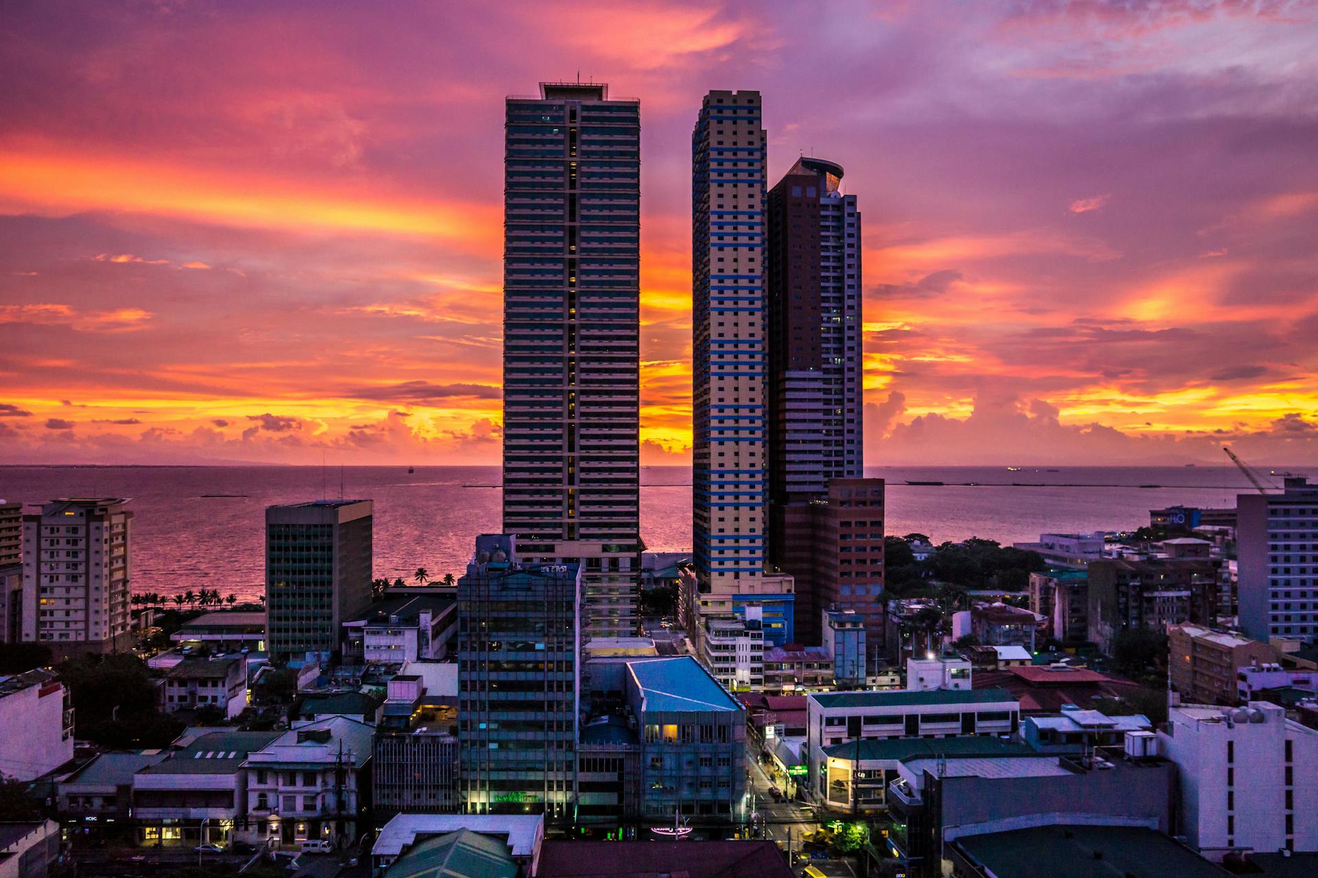 High Rise Building at Golden Hour in Manila