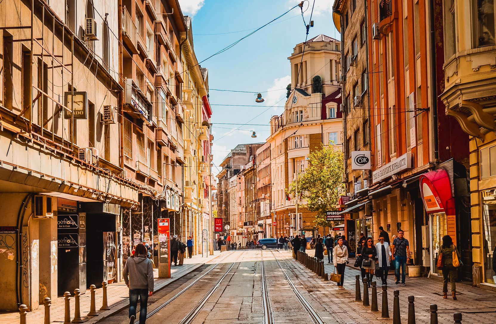 Graf Ignatiev street in Sofia, Bulgaria