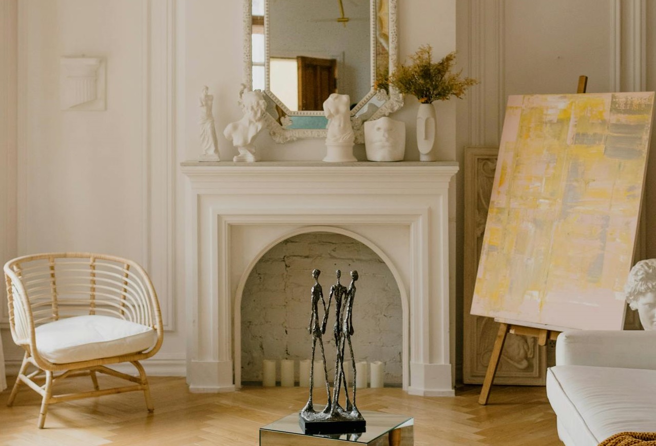 Luxury Living Room with fireplace