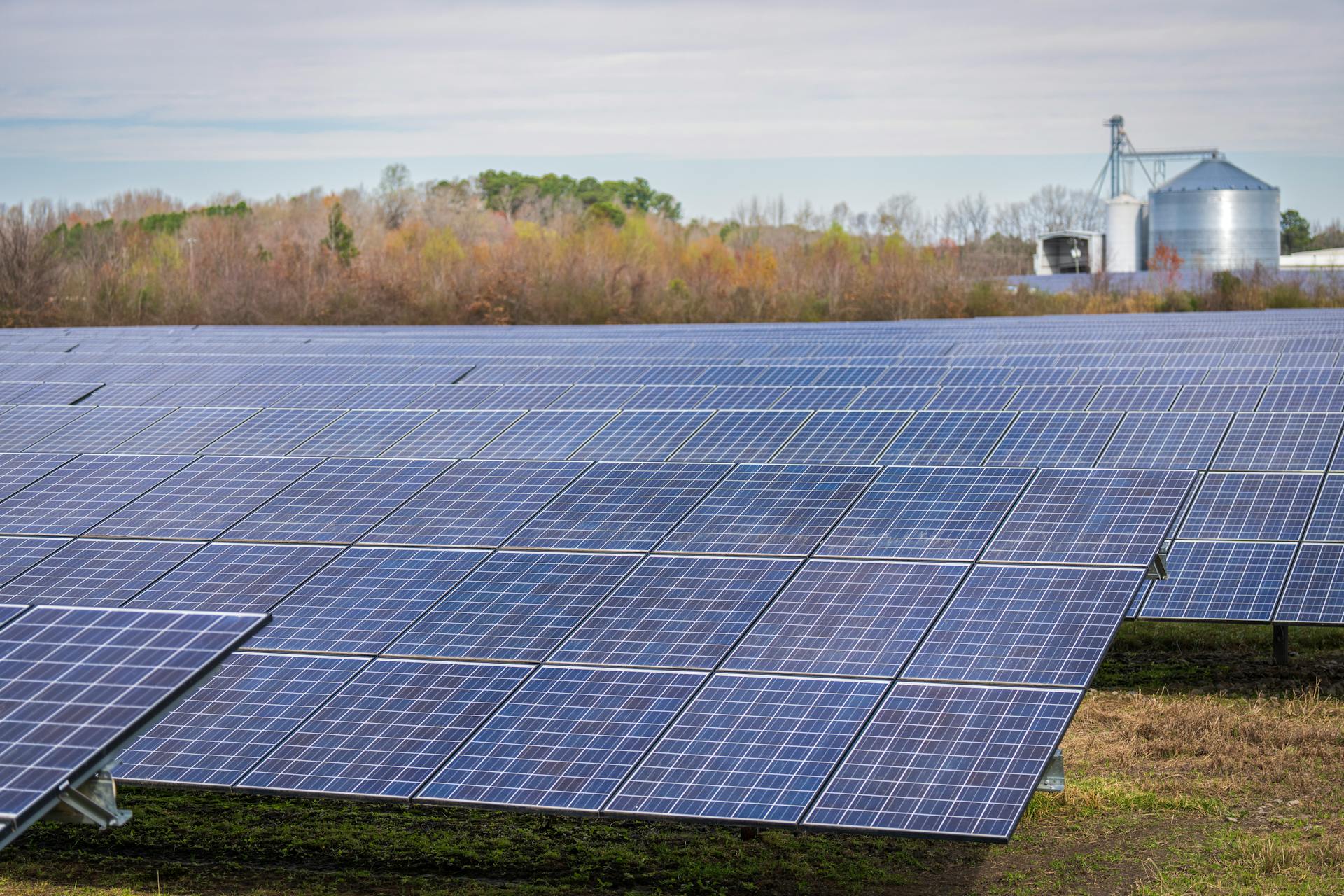 Solar Panels on a Field
