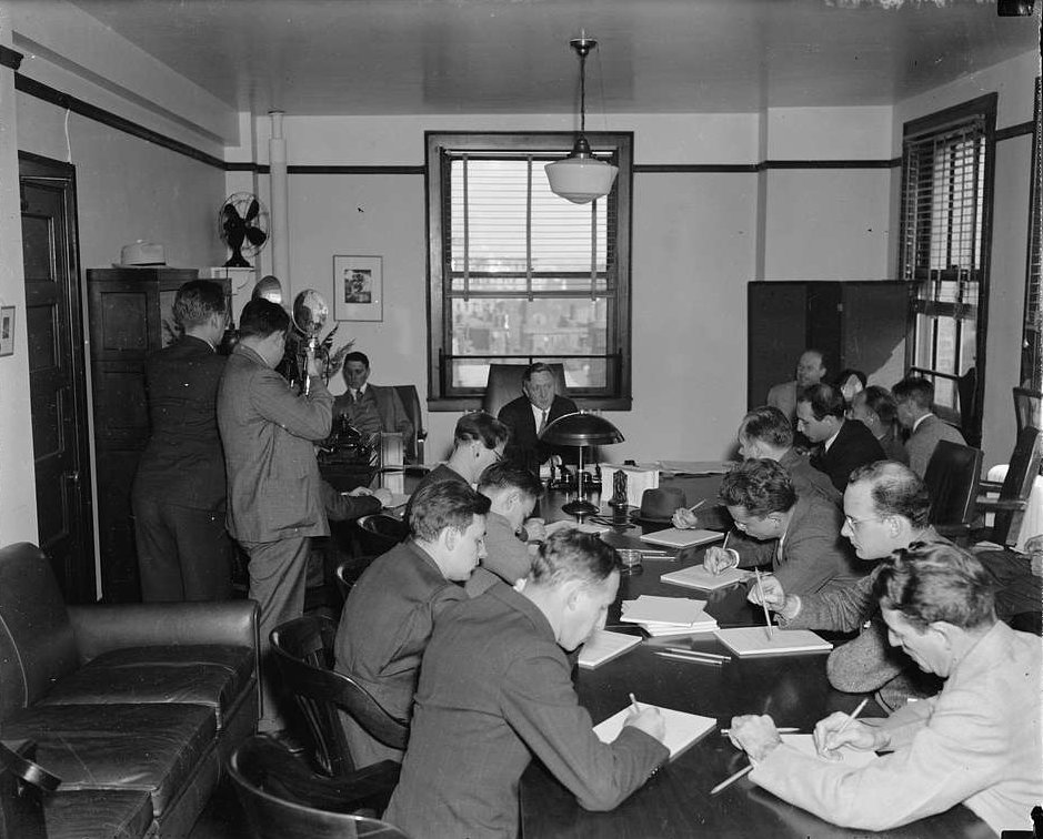 New S.E.C. Chairman holds first press conference.