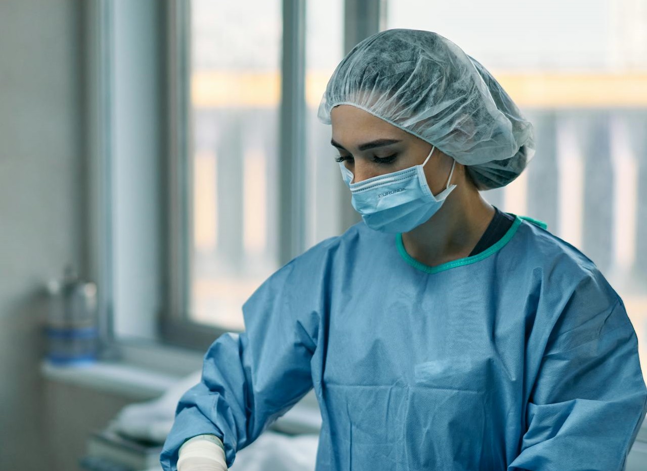 Nurse Arranging Medical Tools