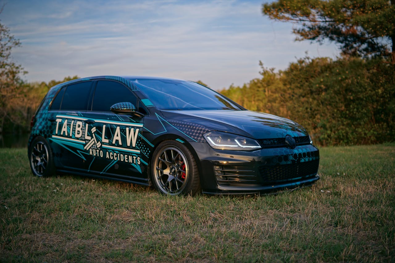 Tuned Volkswagen on Lawn