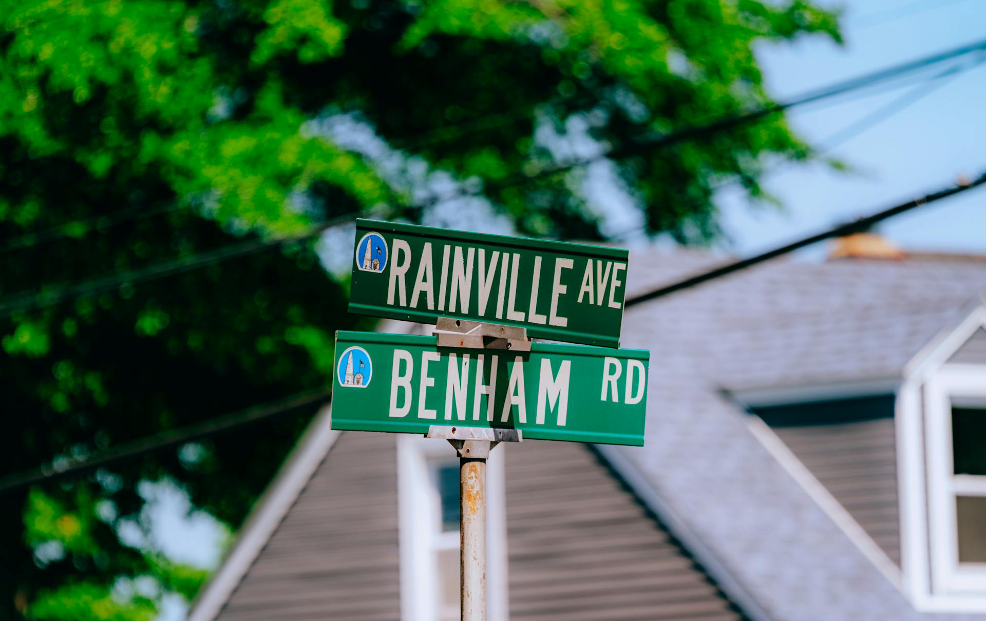 A Street Sign in a Town