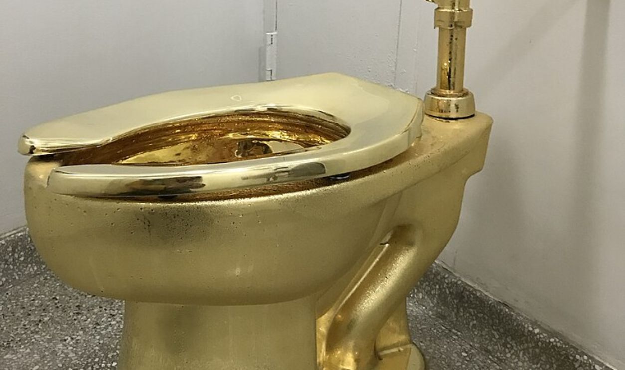 Gold toilet