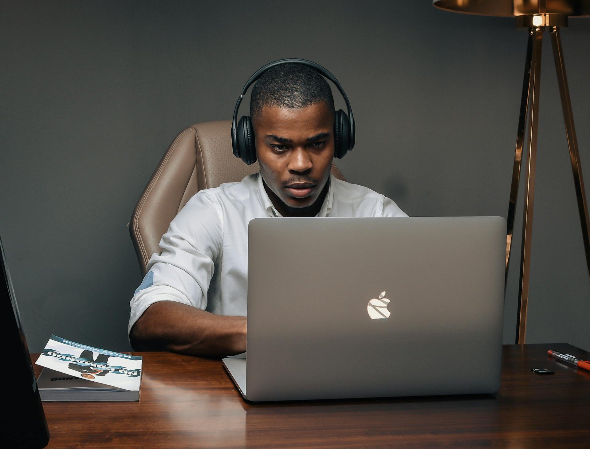 Man Wearing Headphones