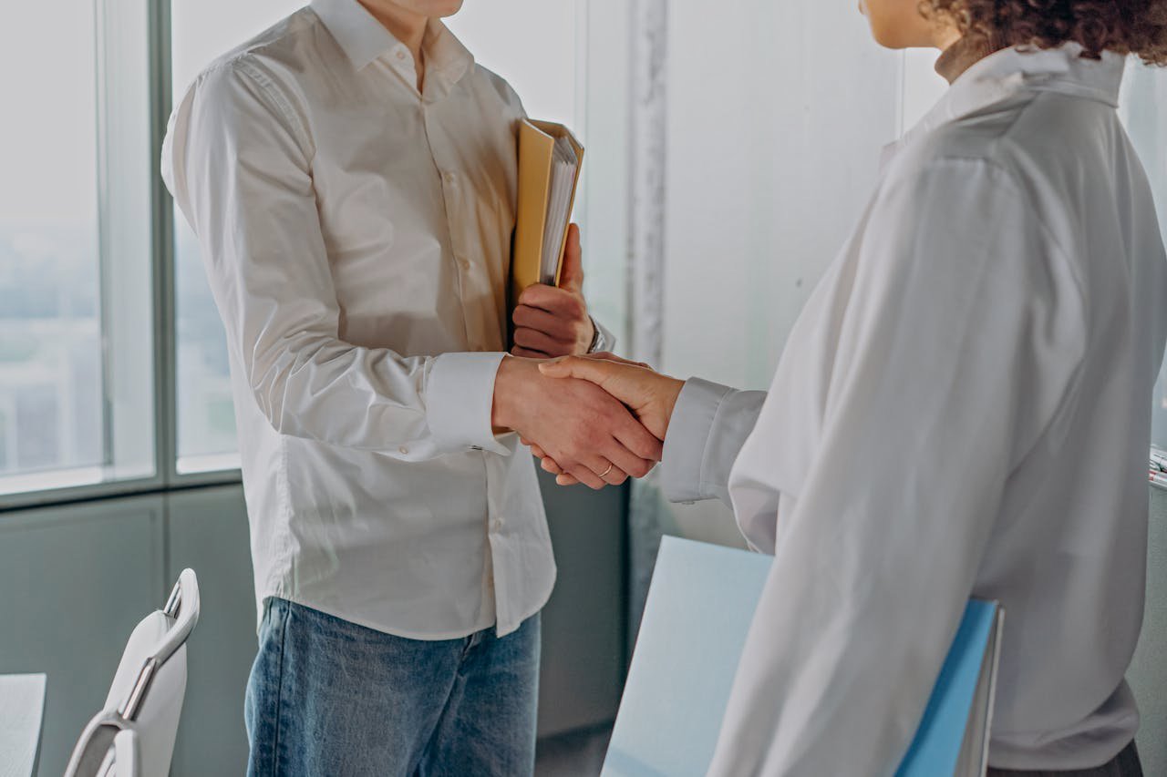 Business People in White Shirts