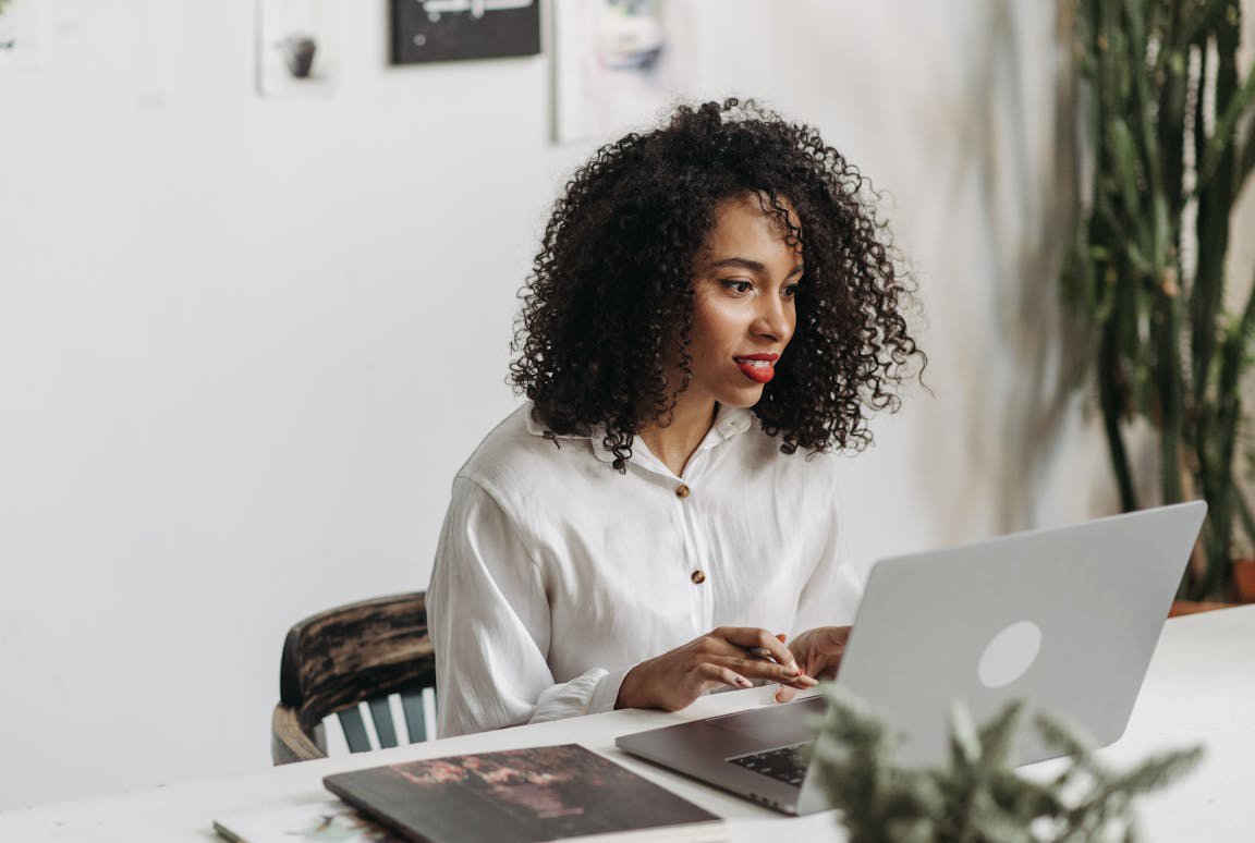 A Woman with Curly Hair