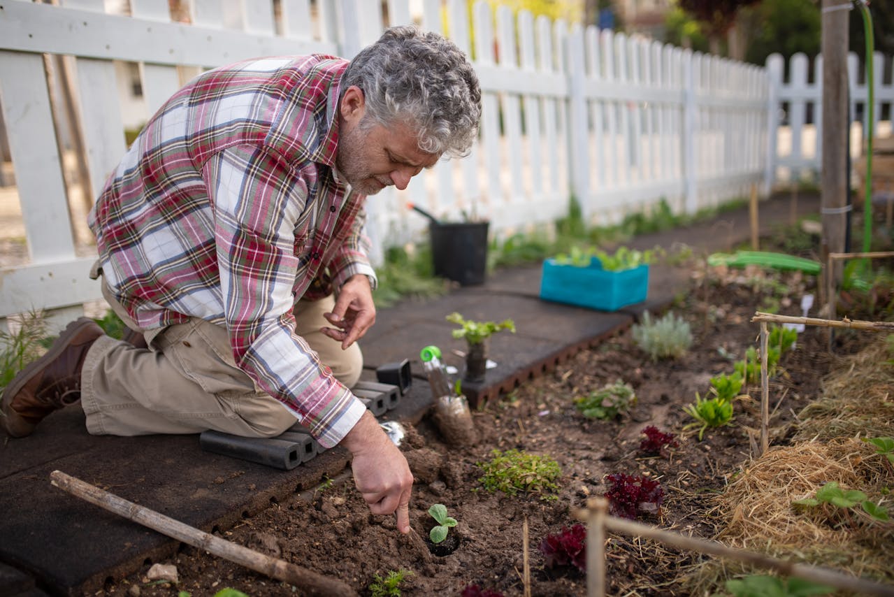 Senior man Doing Gardening
